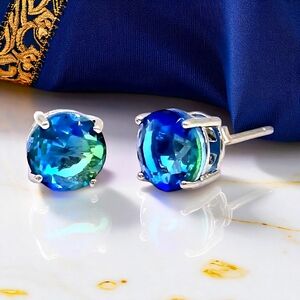 NWT BRAND NEW Elegant Mystic Topaz Stud Earrings